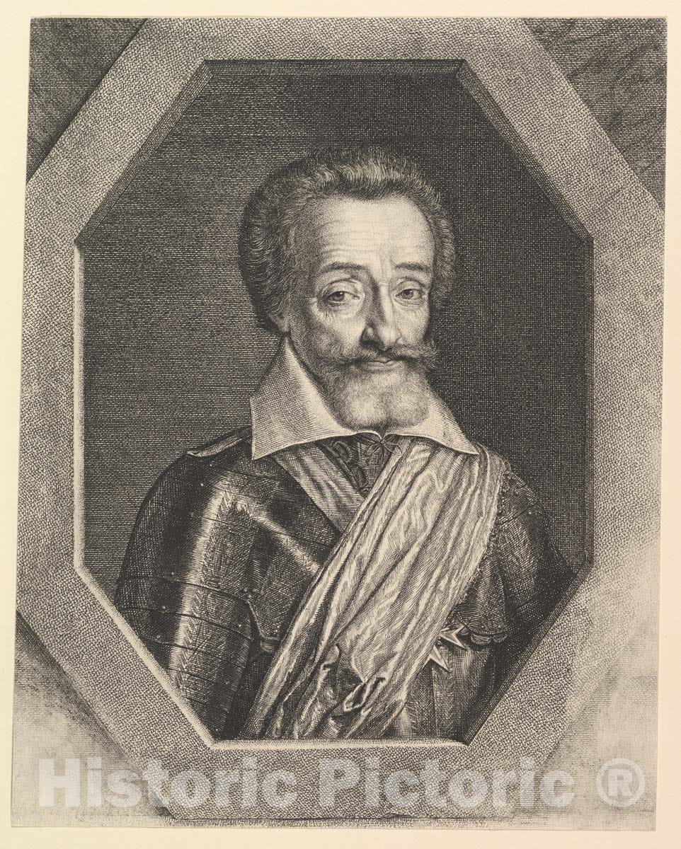 Art Print : Jean Morin - Henri IV, roi de France : Vintage Wall Art