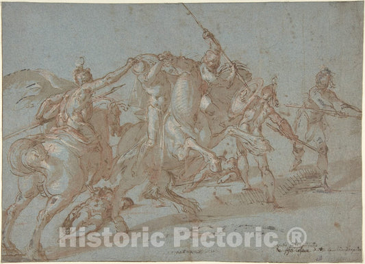 Art Print : Bartholomeus Spranger - Classical Battle Scene