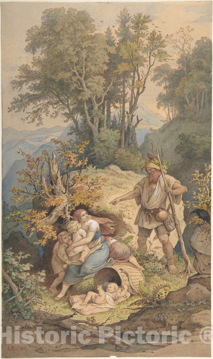 Art Print : Adrian Ludwig Richter - Rübezahl : Vintage Wall Art