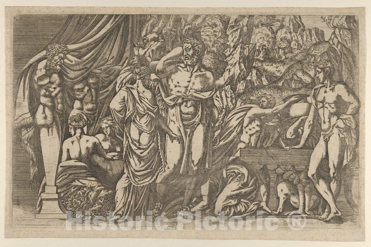Art Print : Antonio Fantuzzi - Hercules and Iole : Vintage Wall Art