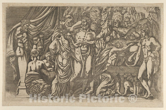 Art Print : Antonio Fantuzzi - Hercules and Iole : Vintage Wall Art