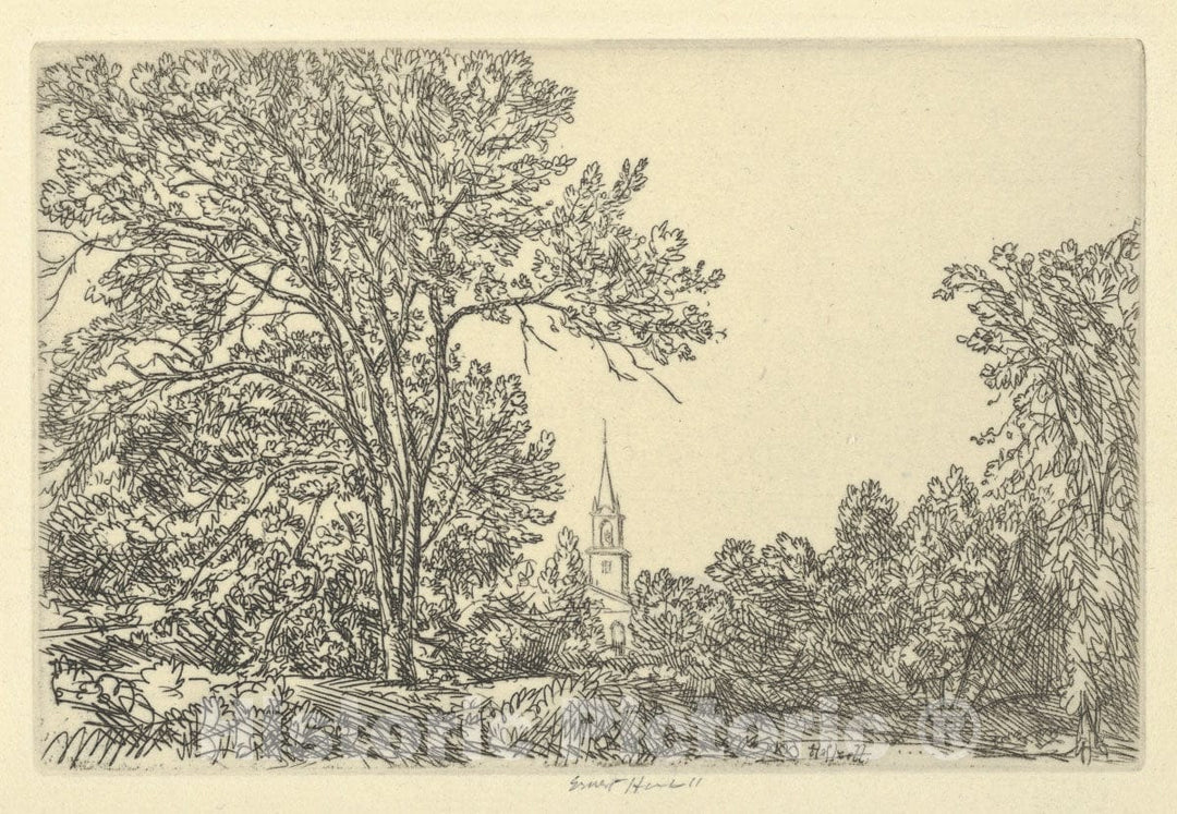 Art Print : Ernest Haskell - Alna Pastoral : Vintage Wall Art