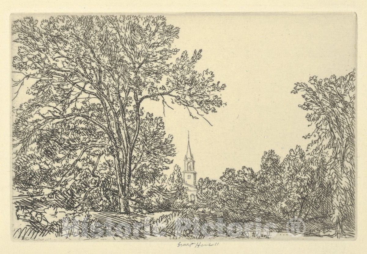 Art Print : Ernest Haskell - Alna Pastoral : Vintage Wall Art