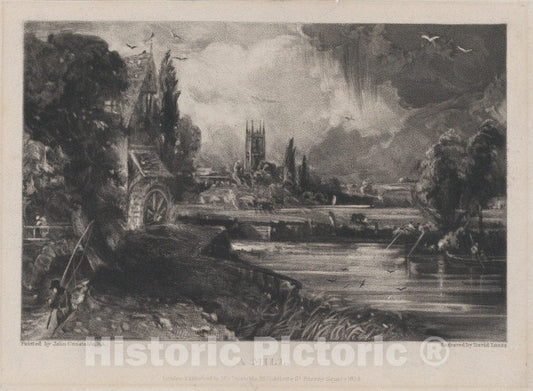 Art Print : David Lucas - A Mill - 427920 : Vintage Wall Art