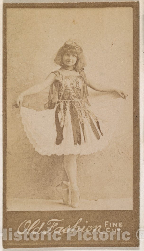 Photo Print : Dancer, from The Actresses Series (N664) Promoting Old Fashion Fine Cut Tobacco - 427925 : Vintage Wall Art