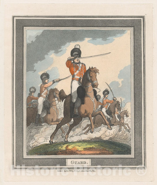 Art Print : Thomas Rowlandson - Guard : Vintage Wall Art