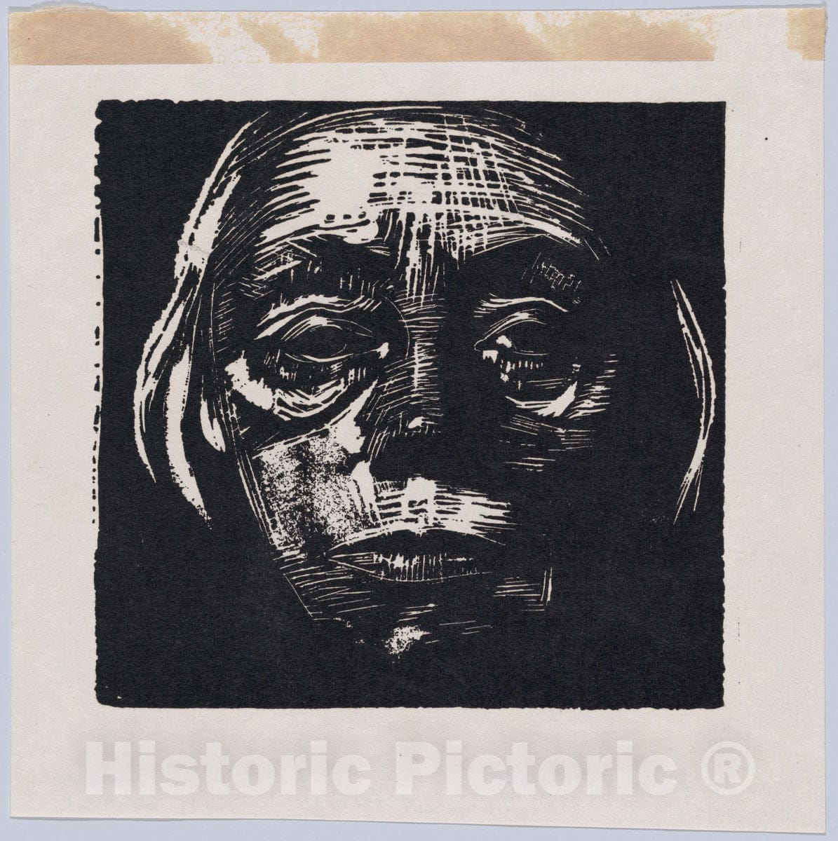 Art Print : Käthe Kollwitz - Self-Portrait : Vintage Wall Art