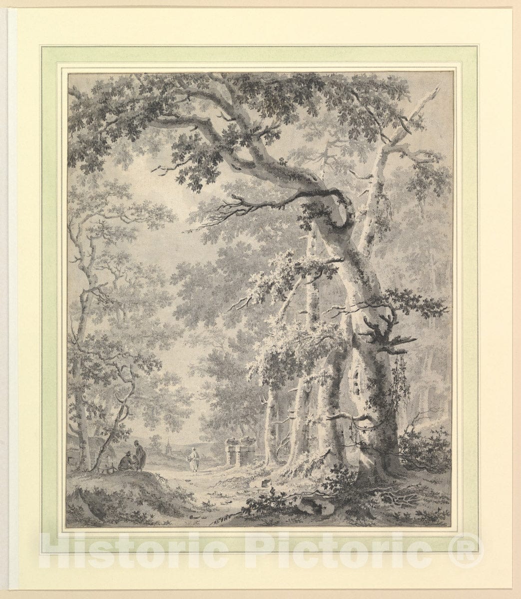 Art Print : Paulus Van Liender - Wooded Landscape : Vintage Wall Art