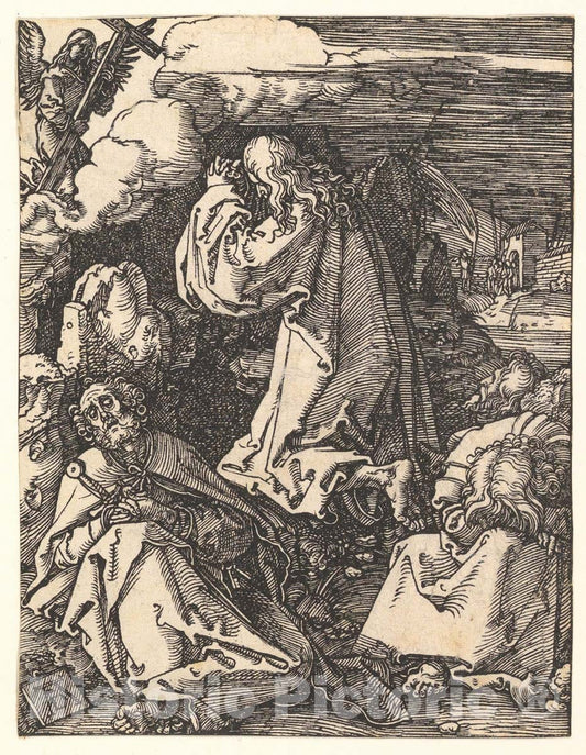 Art Print : Albrecht Dürer - Christ on The Mount of Olives, from The Small Passion 2 : Vintage Wall Art