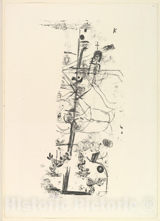 Art Print : Paul Klee - Bird Comedy (Vogelkomödie) : Vintage Wall Art
