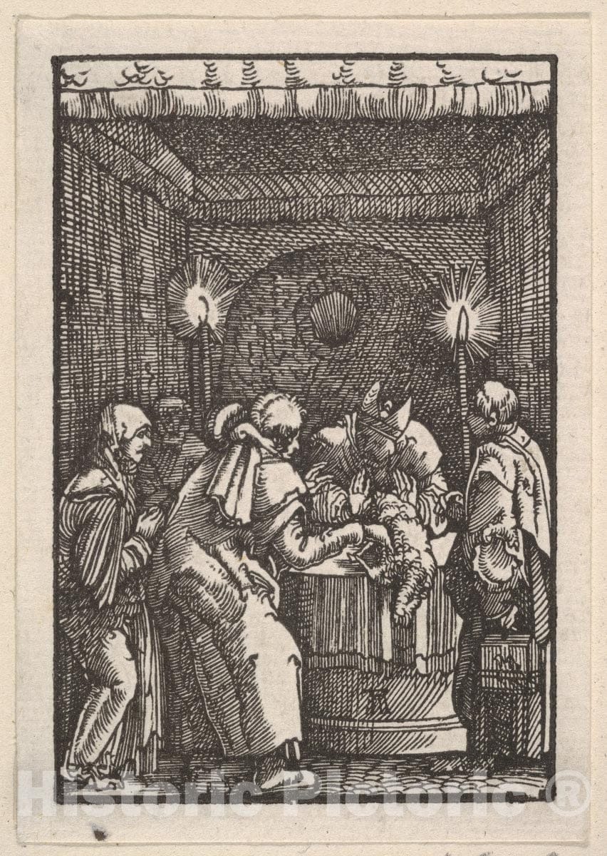 Art Print : Albrecht Altdorfer - Joachim's Sacrifice Refused by The Priest, from The Fall and Salvation of Mankind Through The Life and Passion of Christ : Vintage Wall Art