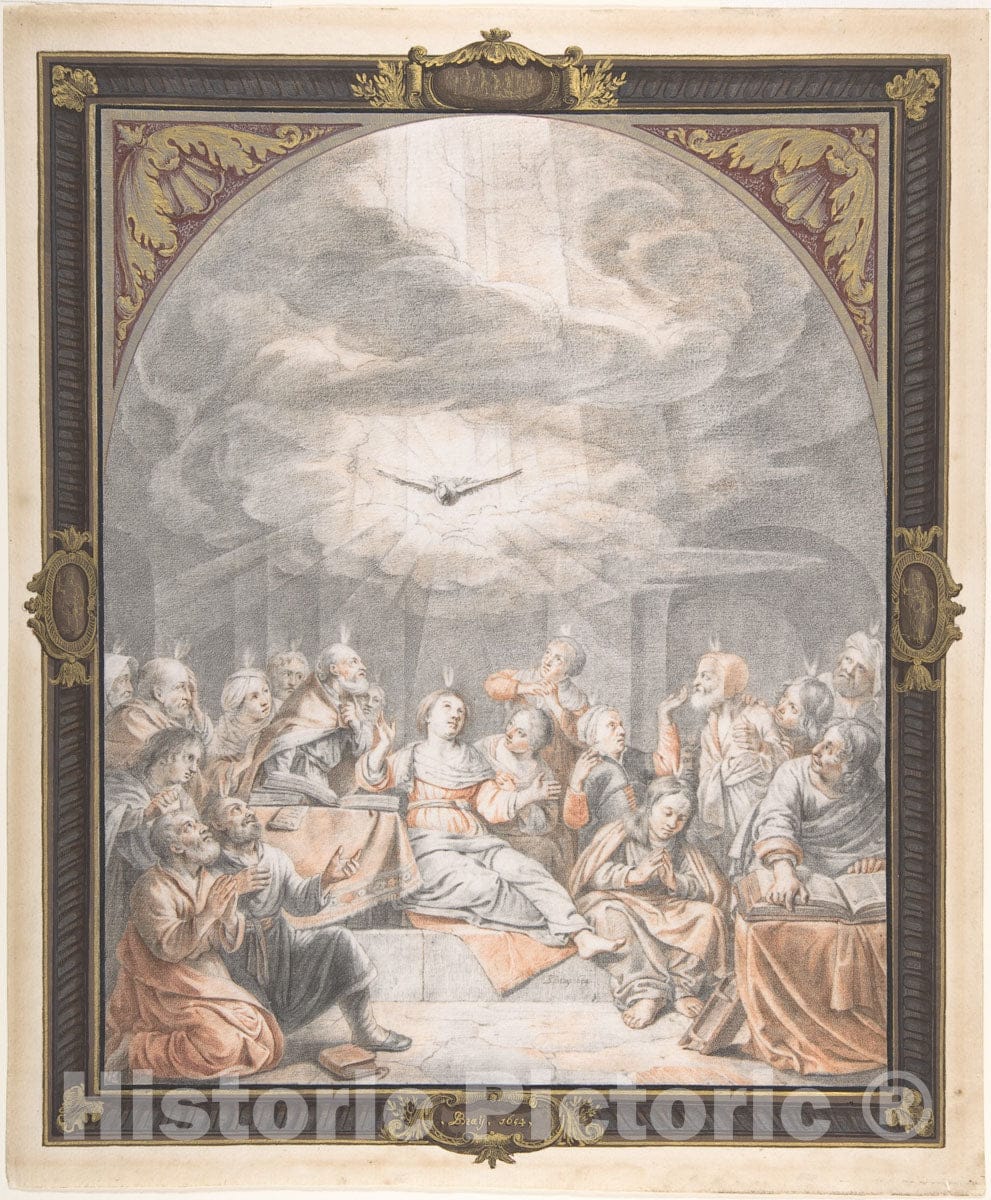 Art Print : Salomon de Bray - The Pentecost : Vintage Wall Art