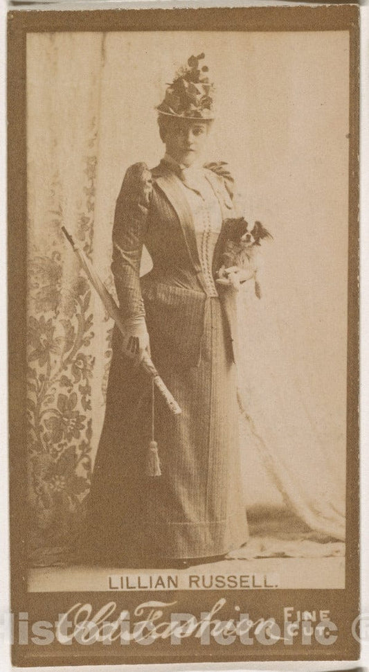 Photo Print : Lillian Russell, from The Actresses Series (N664) Promoting Old Fashion Fine Cut Tobacco - 428088 : Vintage Wall Art