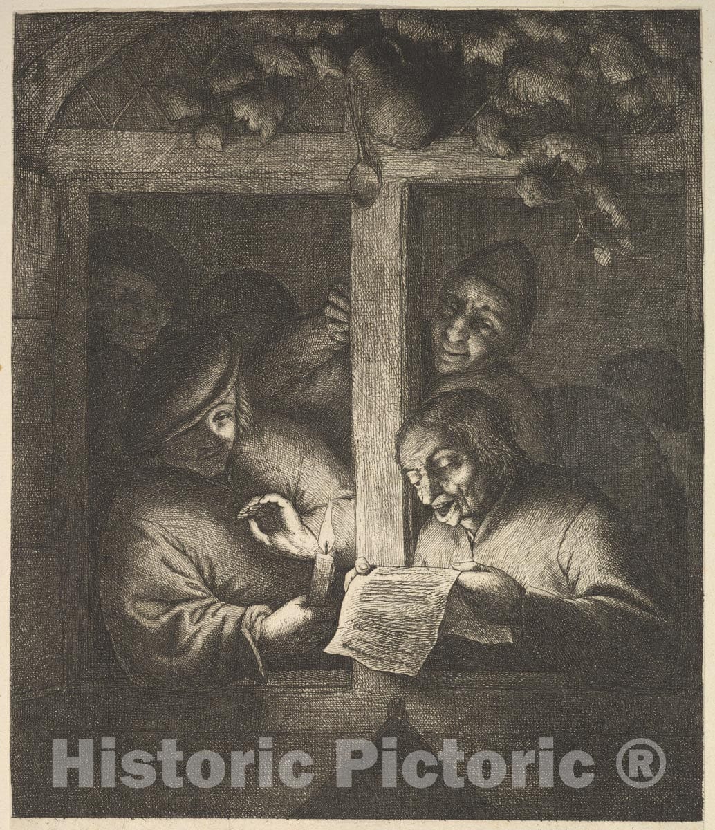 Art Print : Adriaen Van Ostade - Singers at The Window 1 : Vintage Wall Art