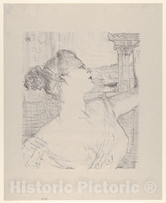 Art Print : Henri de Toulouse-Lautrec - Sybil Sanderson : Vintage Wall Art