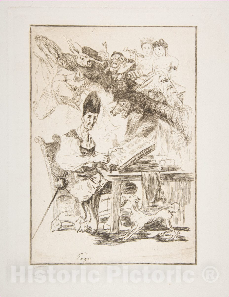 Art Print : Félix Bracquemond - Don Quixote, After Goya : Vintage Wall Art