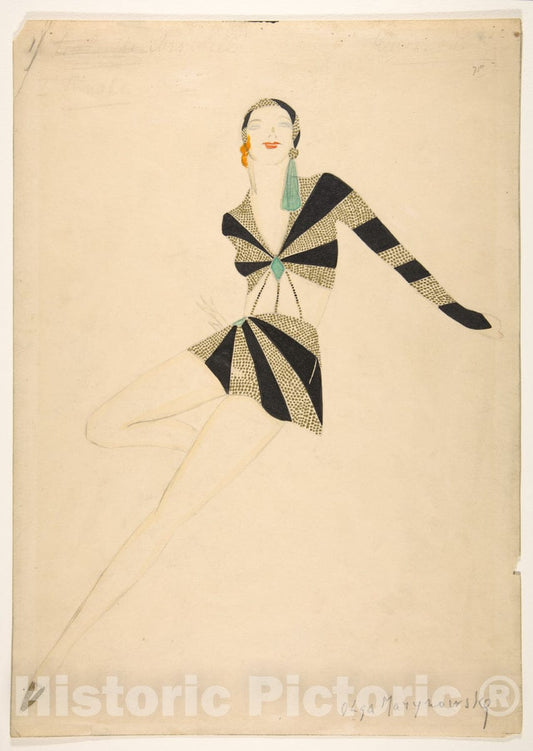 Art Print : Olga Marynowsky - Costume Design : Vintage Wall Art