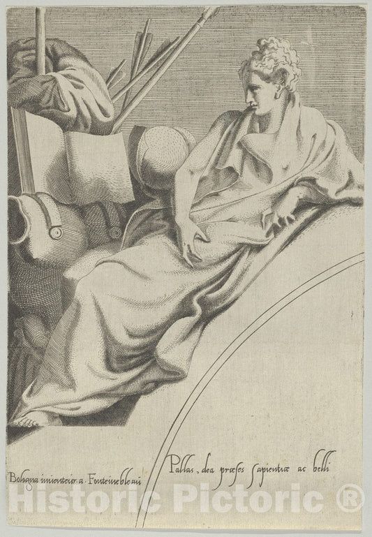 Art Print : Anonymous, Italian, 16th Century - Athena : Vintage Wall Art