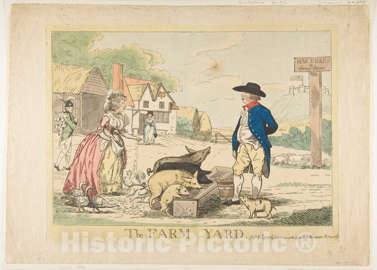 Art Print : Henry Kingsbury - The Farm Yard : Vintage Wall Art