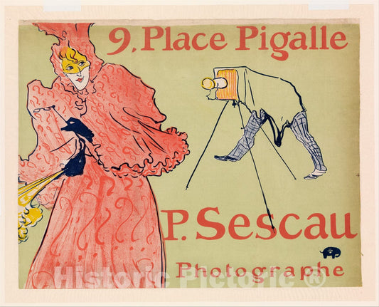 Photo Print : Henri de Toulouse-Lautrec - The Photographer Sescau (Le Photographe Sescau) : Vintage Wall Art