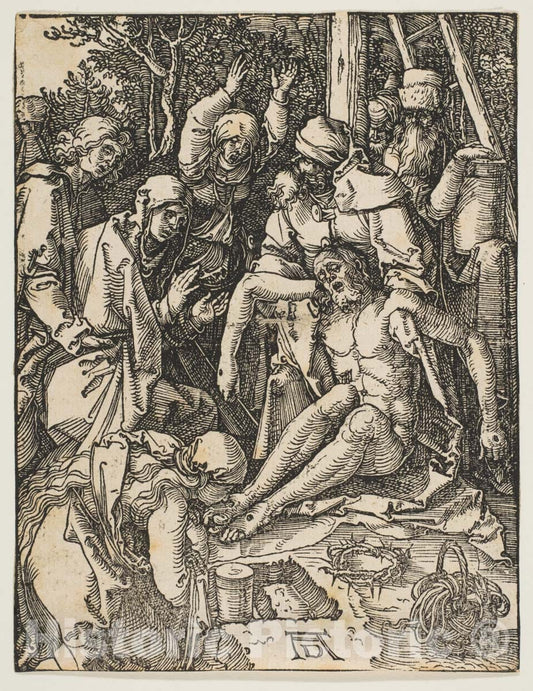Art Print : Albrecht Dürer - The Lamentation, from The Small Passion 2 : Vintage Wall Art