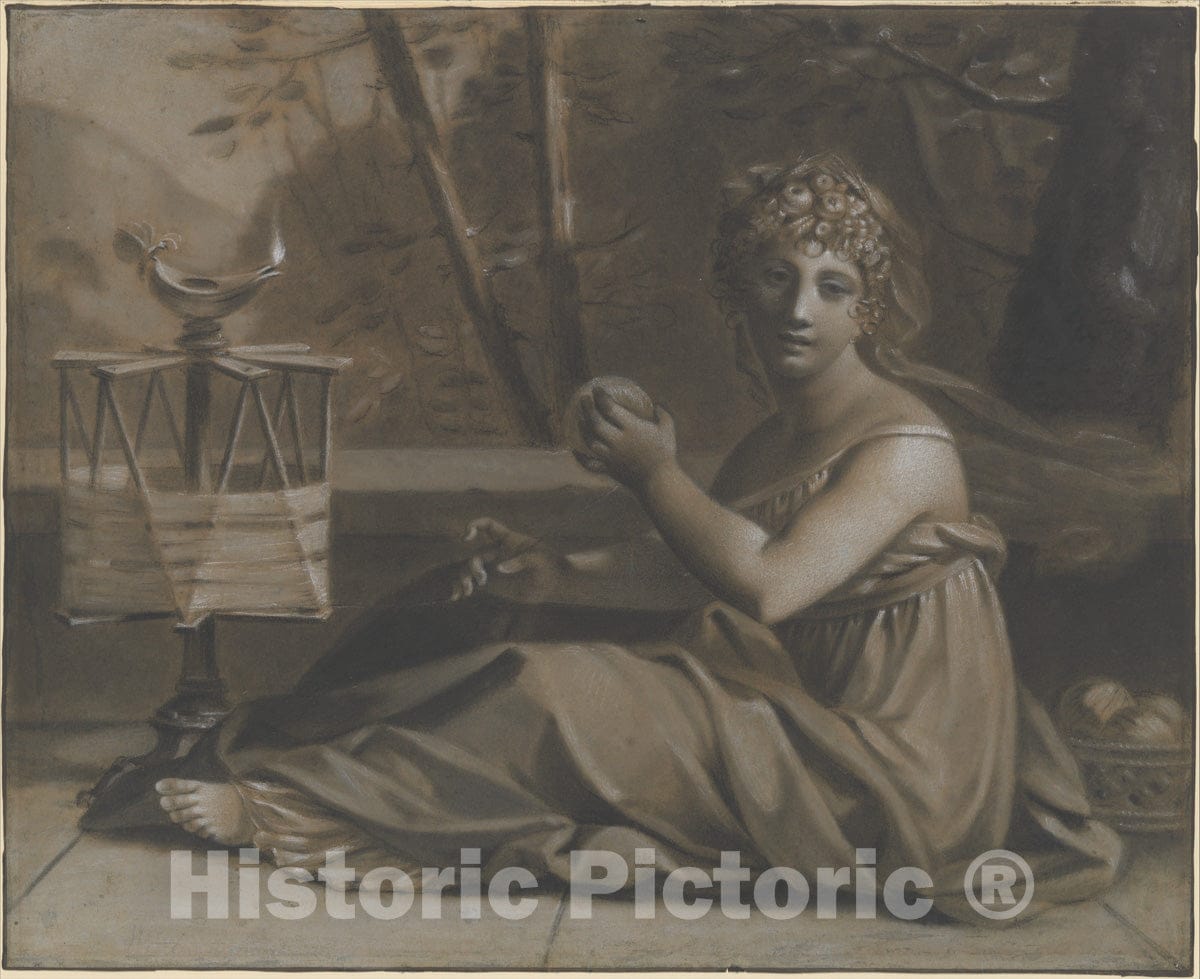 Art Print : Circle of Pierre Paul Prud'hon - Lachesis : Vintage Wall Art