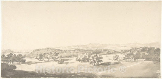Art Print : John Constable - Derbyshire Landscape : Vintage Wall Art