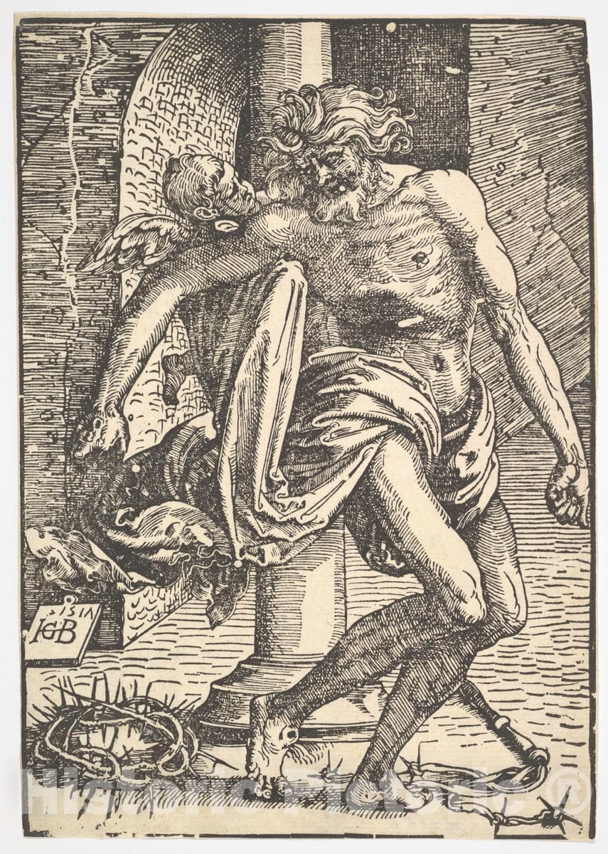Art Print : Hans Baldung (Called Hans Baldung Grien) - Christ with The Instruments of Torture : Vintage Wall Art