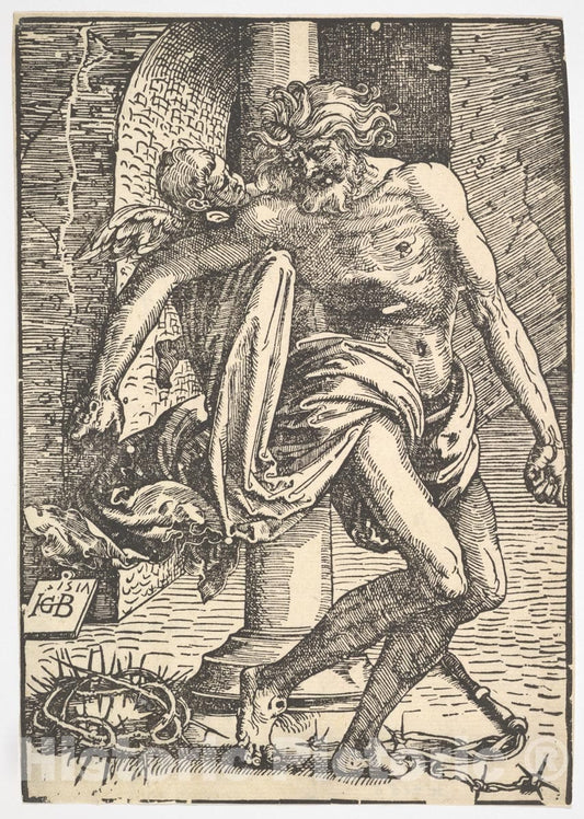 Art Print : Hans Baldung (Called Hans Baldung Grien) - Christ with The Instruments of Torture : Vintage Wall Art