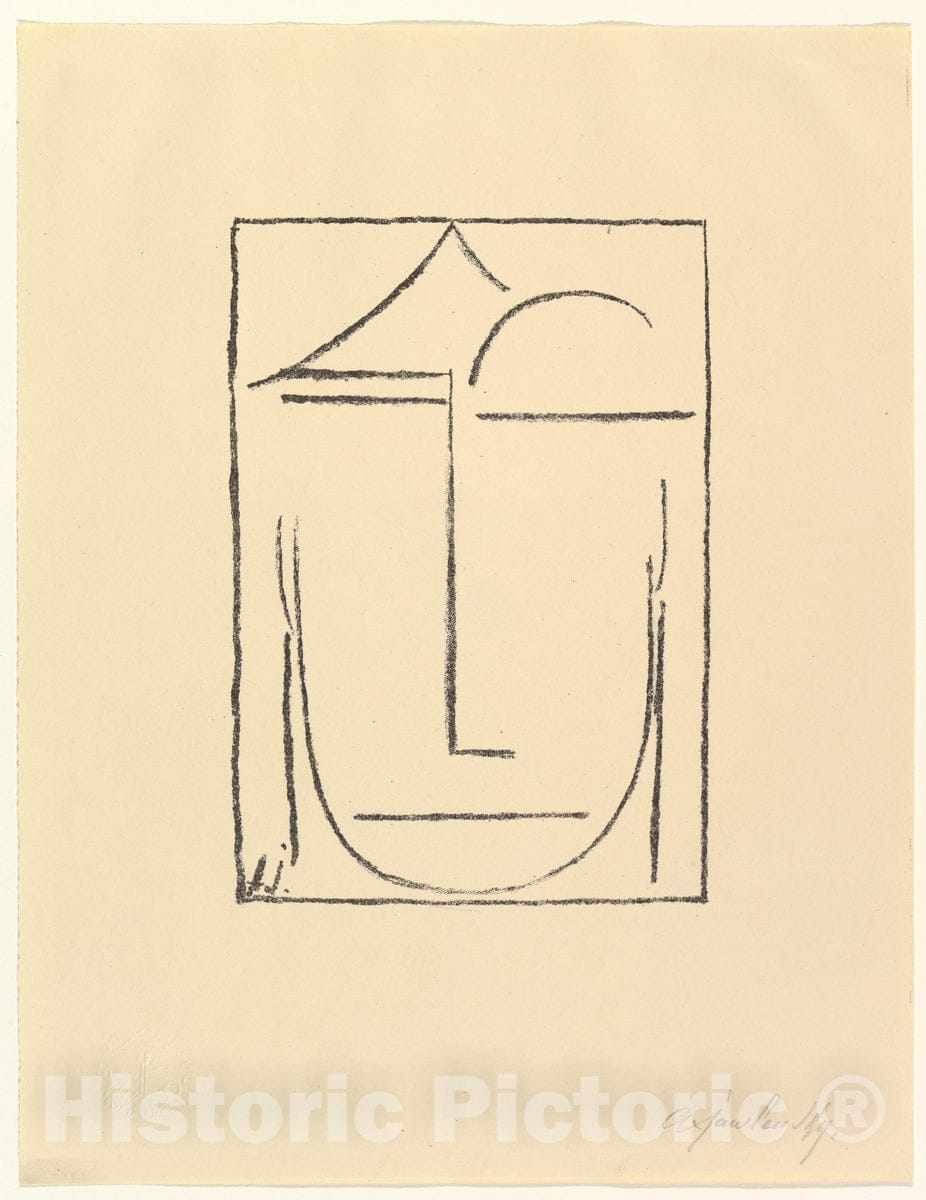 Art Print : Alexej von Jawlensky - Head (Kopf) : Vintage Wall Art
