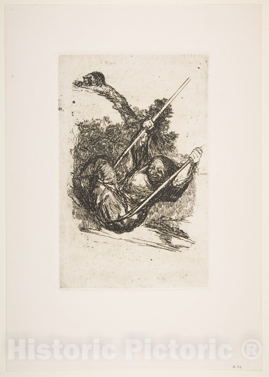 Art Print : Goya - Old Woman on a Swing (Vieja columpiándose) 1 : Vintage Wall Art