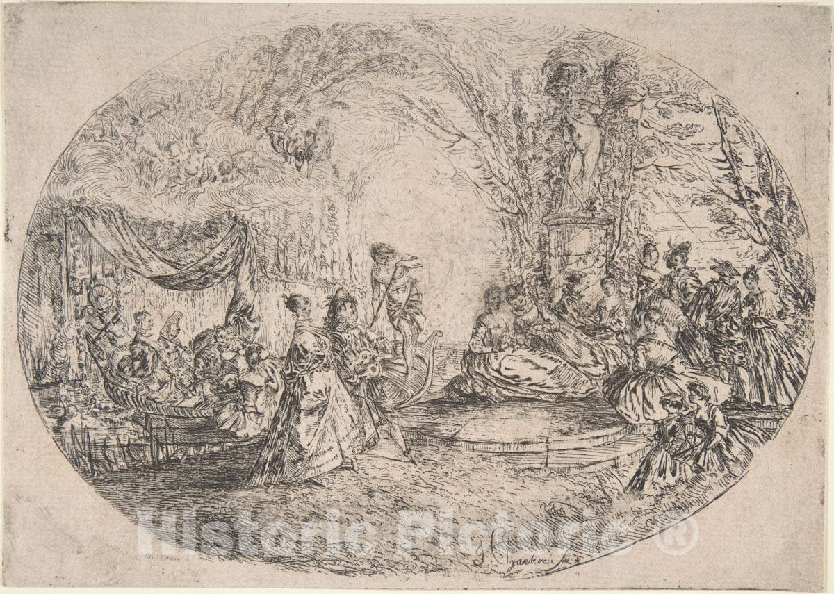 Art Print : Jérôme François Chantereau - The Isle of Cythera : Vintage Wall Art