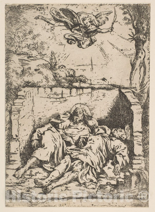 Art Print : Claude Vignon - Death of St. Peter and St. Paul (Saint Pierre et Saint Paul Dans le tombeau) : Vintage Wall Art