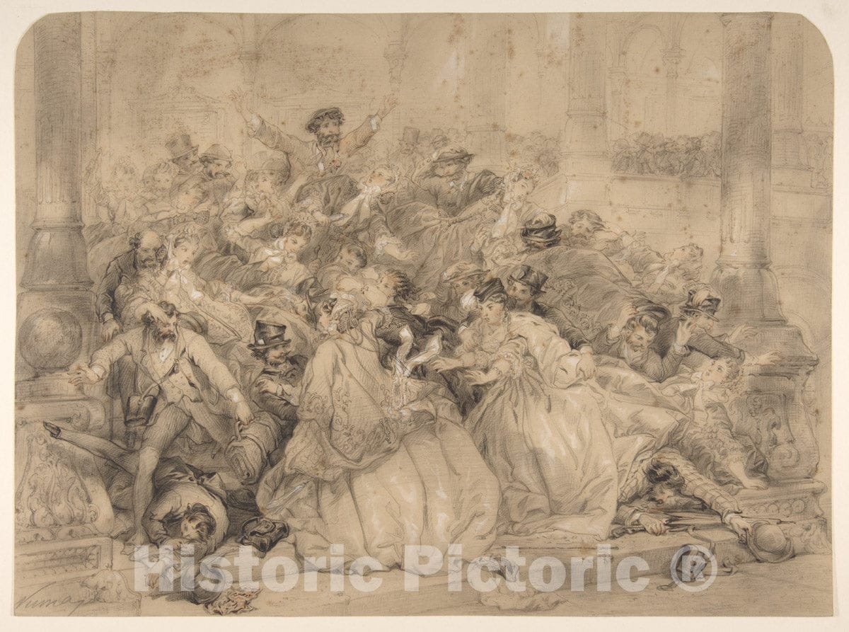 Art Print : Pierre-Numa Bassaget, Called Numa - at The Railroad Station : Vintage Wall Art