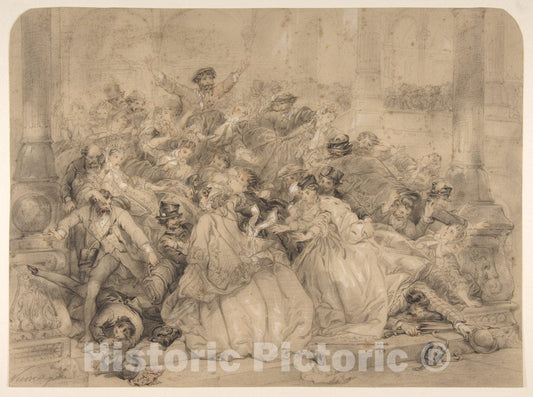 Art Print : Pierre-Numa Bassaget, Called Numa - at The Railroad Station : Vintage Wall Art