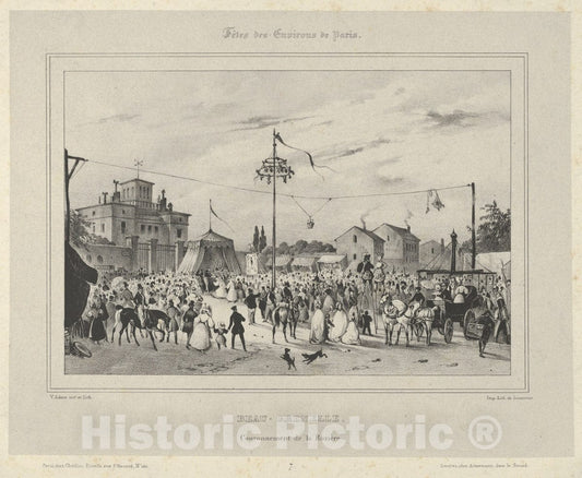 Art Print : Victor Adam - Beau-Grenelle, Couronnement De La Rosière (Fêtes des Environs de Paris) : Vintage Wall Art