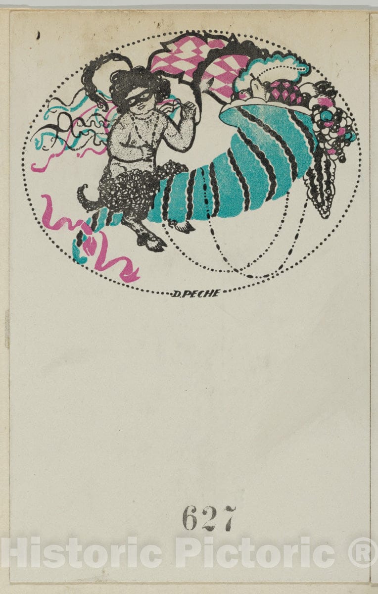 Art Print : Dagobert Peche - Small Satyr with Cornucopia : Vintage Wall Art