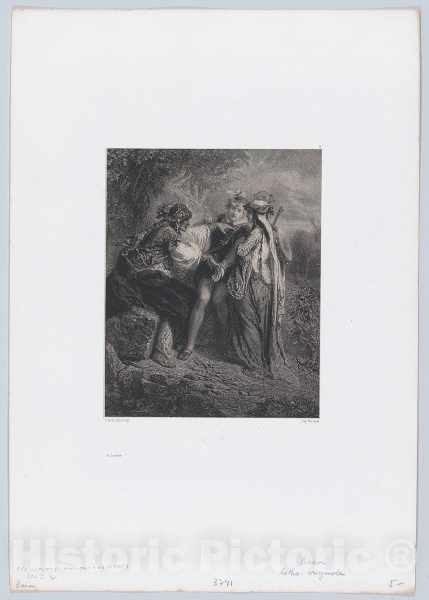 Art Print : Henri-Charles-Antoine Baron - The Witch : Vintage Wall Art