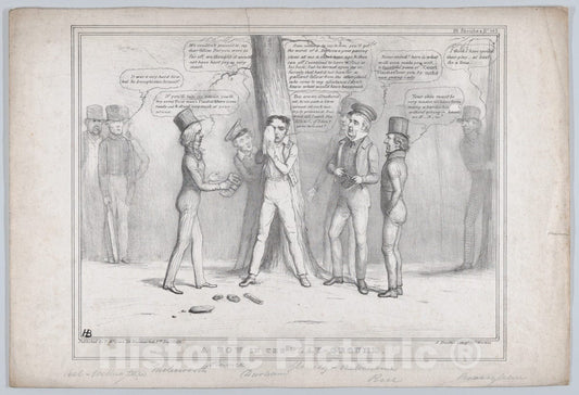 Art Print : John Doyle - A Row in The Play-Ground : Vintage Wall Art
