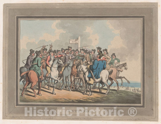 Art Print : Thomas Rowlandson - Betting : Vintage Wall Art