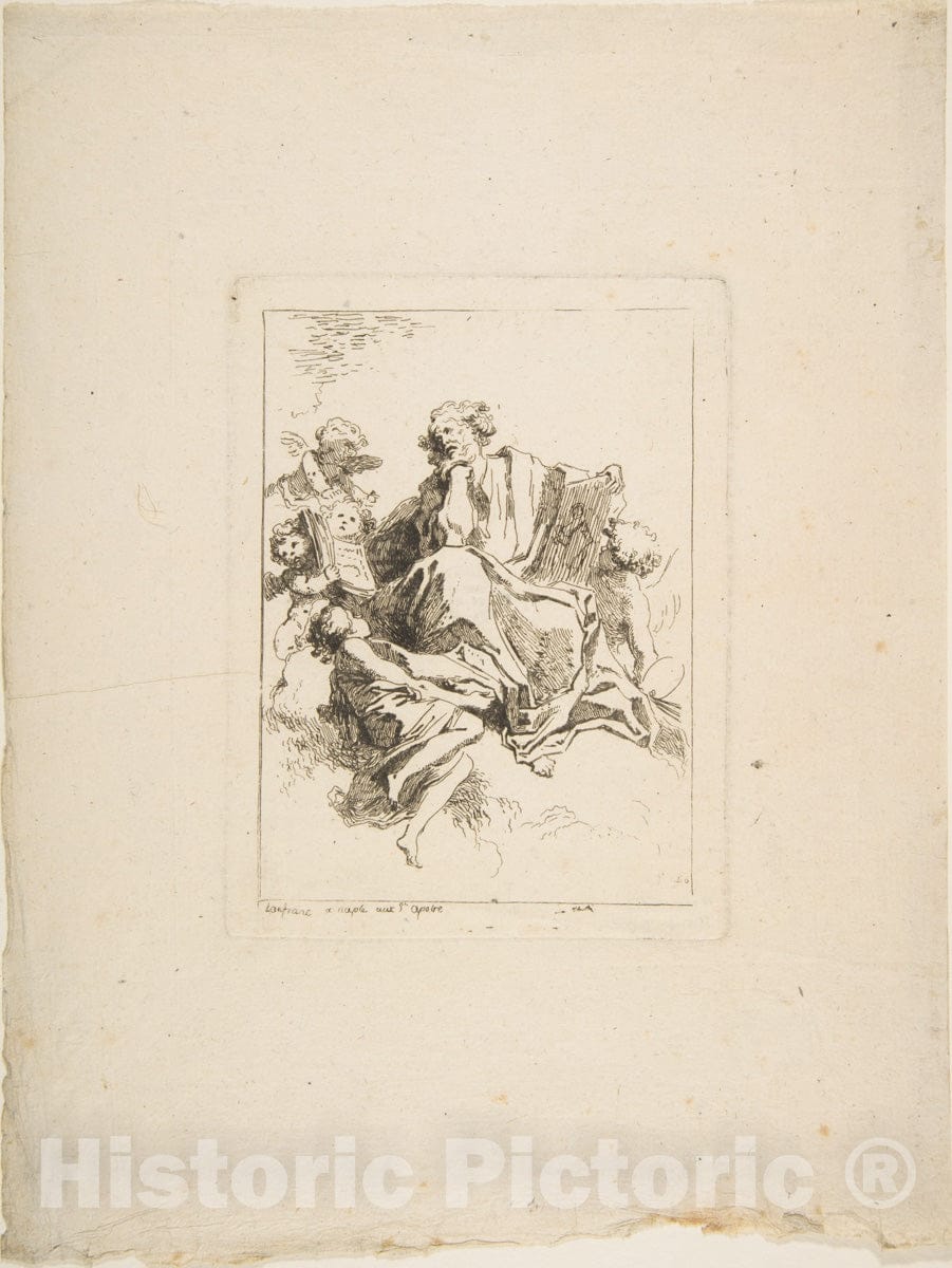 Art Print : Jean Honoré Fragonard - Saint Luke : Vintage Wall Art