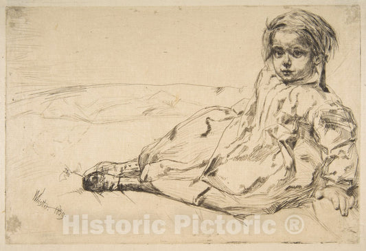 Art Print : James McNeill Whistler - Bibi Valentin 1 : Vintage Wall Art