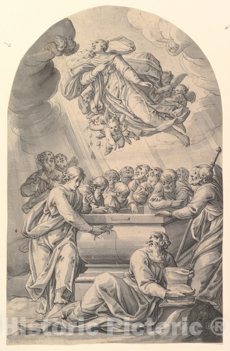 Art Print : Johann Christophorus Storer - The Assumption of The Virgin : Vintage Wall Art