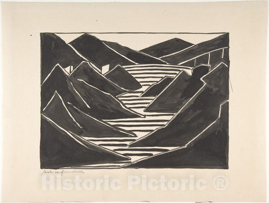 Art Print : Jacoba Van Heemskerck - Composition (Fjord) : Vintage Wall Art
