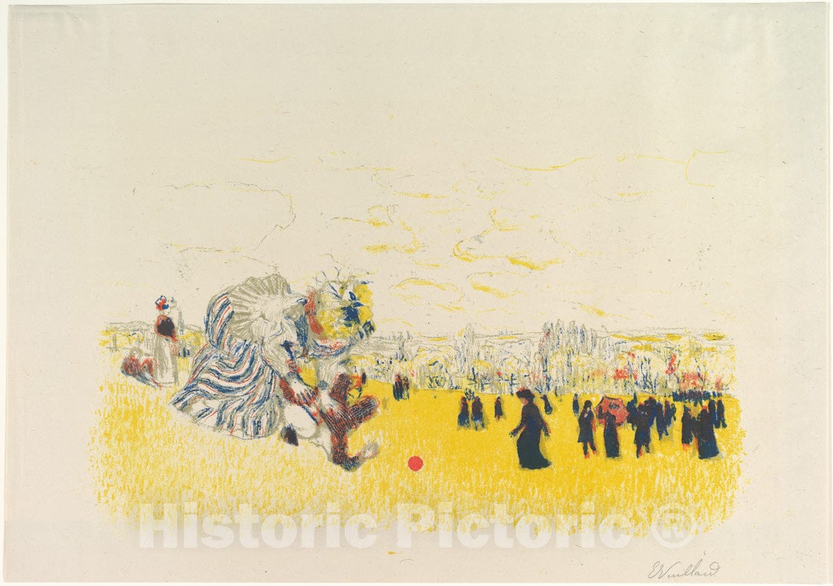 Art Print : Édouard Vuillard - Jeux d'enfants (Children's Games), from The Album des Peintres-Graveurs (Paris: Vollard, 1897) : Vintage Wall Art