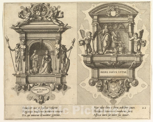 Art Print : Hans Vredeman de Vries - Cœnotaphiorum (22) : Vintage Wall Art