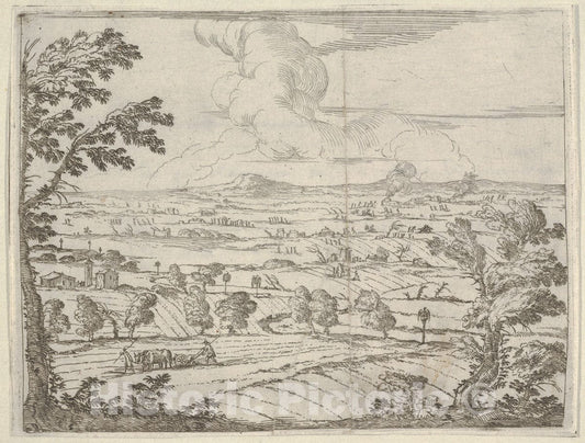 Art Print : Francesco I d'Este Keeps his State Intact During The Descent of The Germans into Mantua - Artist: Bartolomeo Fenice (Fenis) - Created: 1659 : Vintage Wall Art
