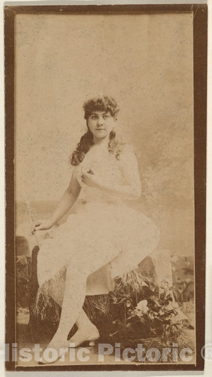 Photo Print : Seated Actress, from The Actresses Series (N668) 1 : Vintage Wall Art