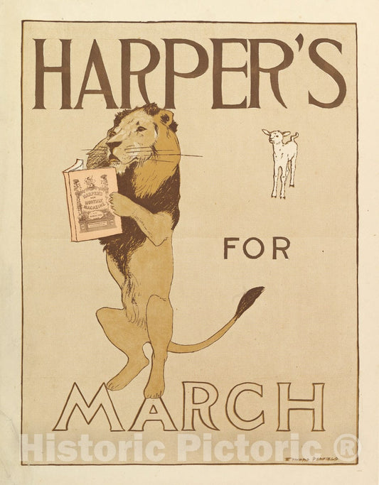 Art Print : Edward Penfield - Harper's, March : Vintage Wall Art