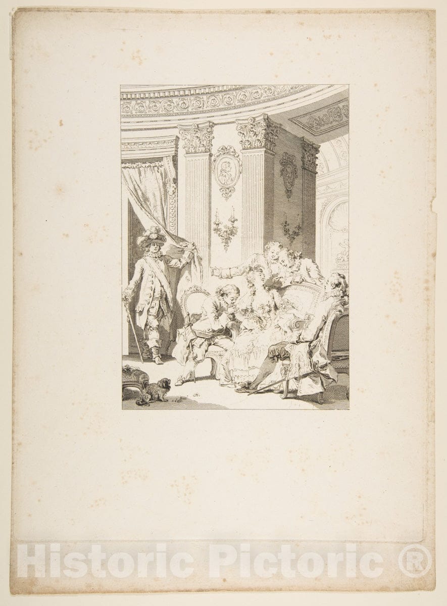 Art Print : Le Mari Confesseur - Artist: Jean de La Fontaine - Created: 1795 : Vintage Wall Art